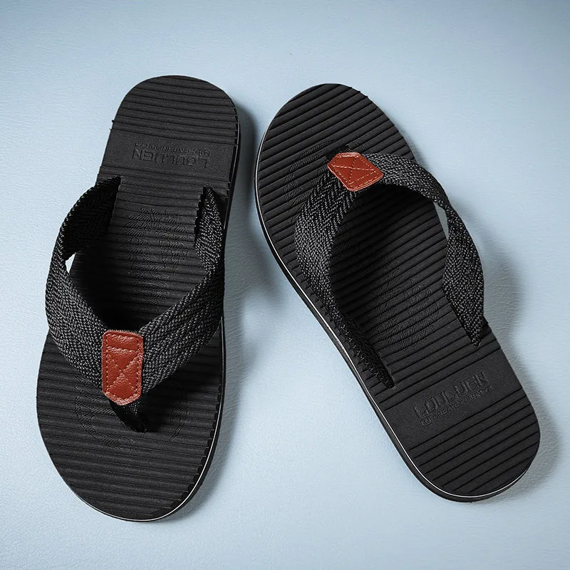 

Flip Flops Shoes Indoor Slippers Designer Soft Men's Sandals Wear-resistant Simplicity Men For New 2021 Flat Sandy Beach