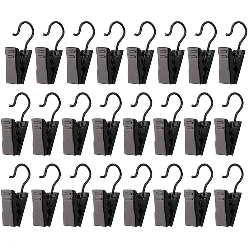 100 упаковка нержавеющая сталь крючки с зажимами для штор вечерние светильник