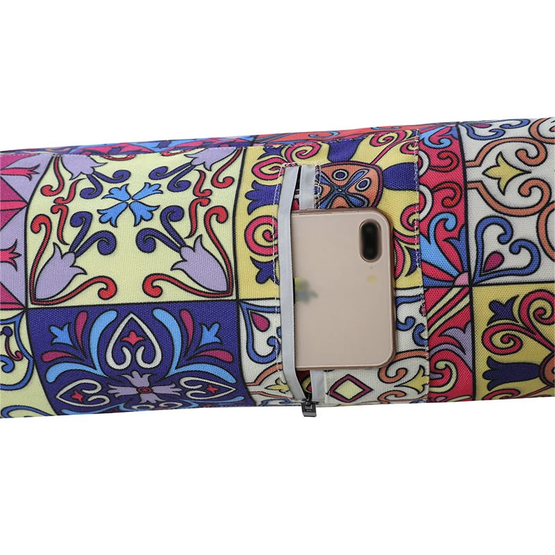 Модная Холщовая Сумка для йоги водонепроницаемый рюкзак с принтом коврика