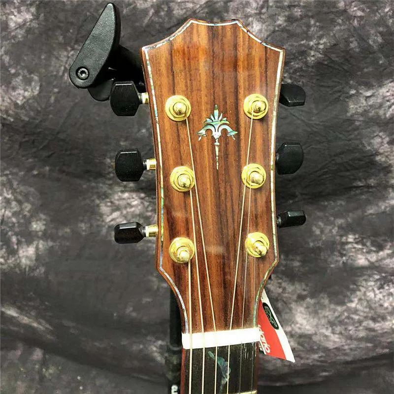 Полная твердая Акустическая гитара из дерева sapele 40 дюймов, глянцевая 6 струнная народная гитара с твердой еловой древесиной, высокое качество
