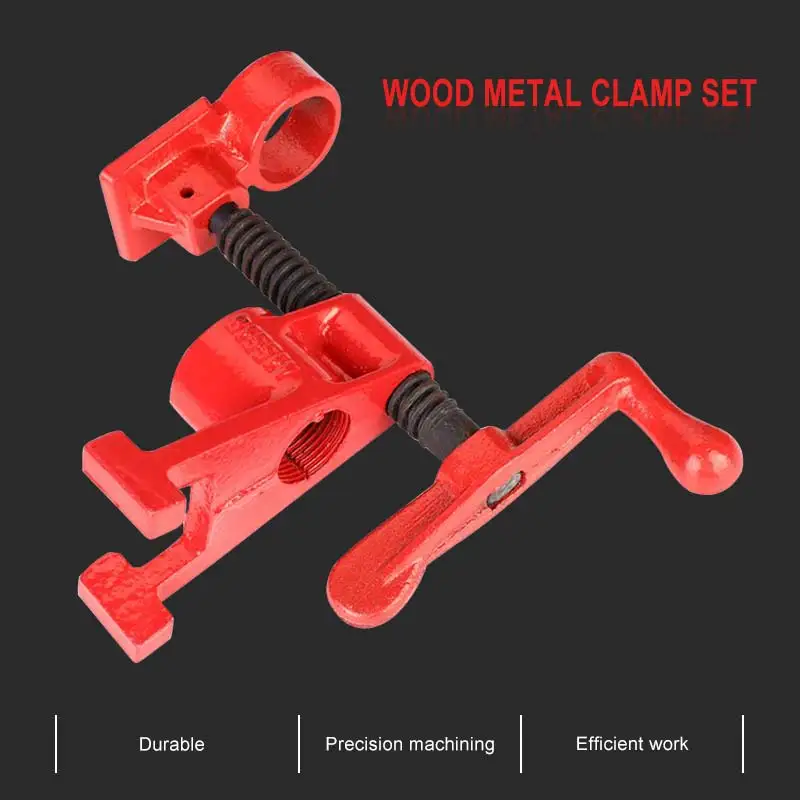 

1 Set 3/4'' Quick Release Heavy Duty Wide Base Iron Wood Metal Clamp Set Woodworking Workbench