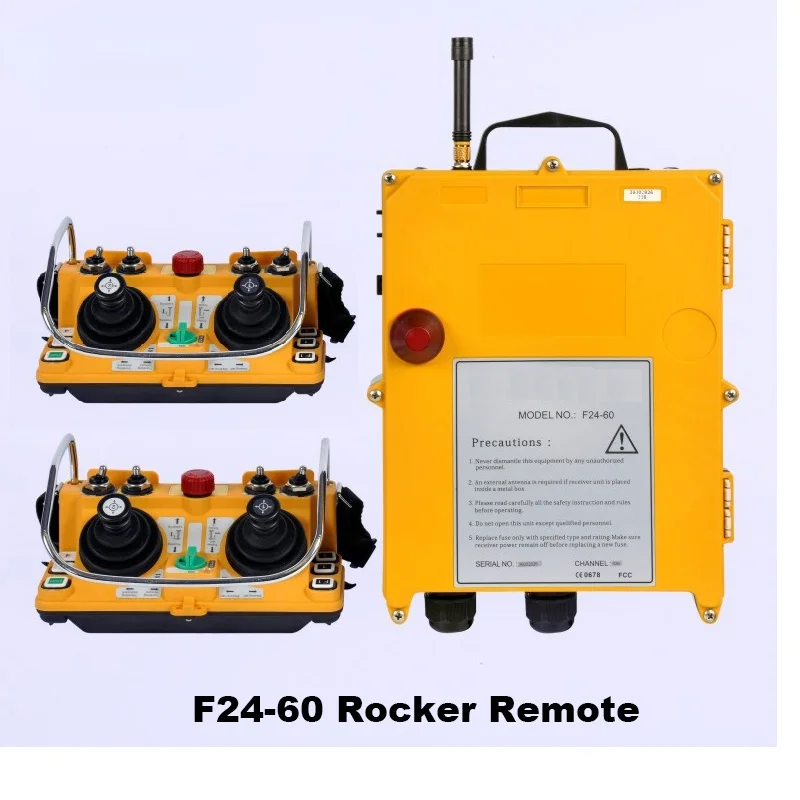 

JoHigh F24-60 Industrial Joystick Design Wireless Remote Control Crane 2 Transmitters + 1 Receiver