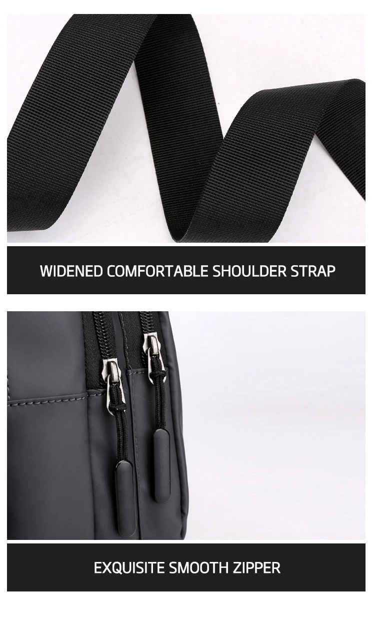 OZUKO New Multifunction Crossbody Bag for Men Chest Pack Sling&Double Shoulder Bag Male Waterproof Short Trip Messenger Bag