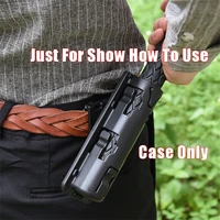new universal 360 degree rotation baton case holster black holder self defense safety outdoor survial kit edc tool