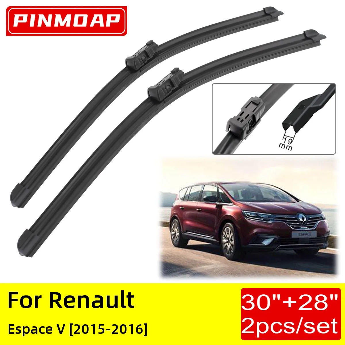 

Щетки стеклоочистителя передние для Renault Espace V, 2015, 2016 дюйма, 30 + 28 дюймов