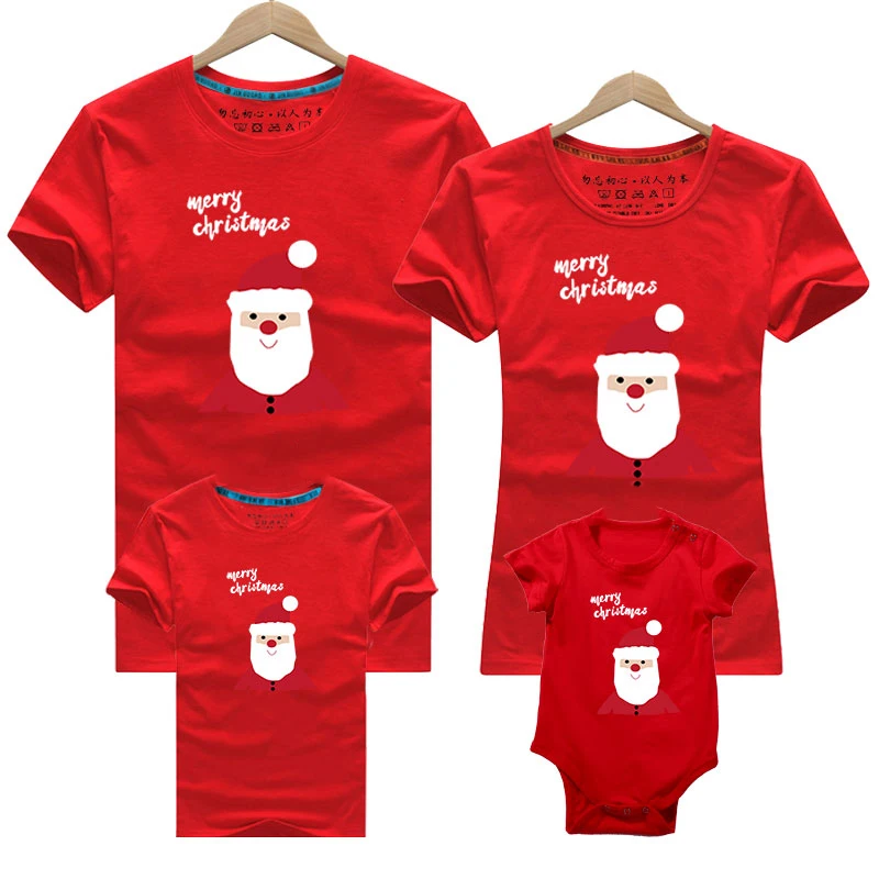 2021 Счастливого Рождества Семейные парные футболки для мамы папы дочери сына