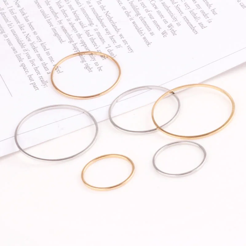 Copper Gold Plated Round Circle Connectors Resin Mold Closed Ring Diy For Hoop Earring Charms Catcher Jewelry Making Supplies