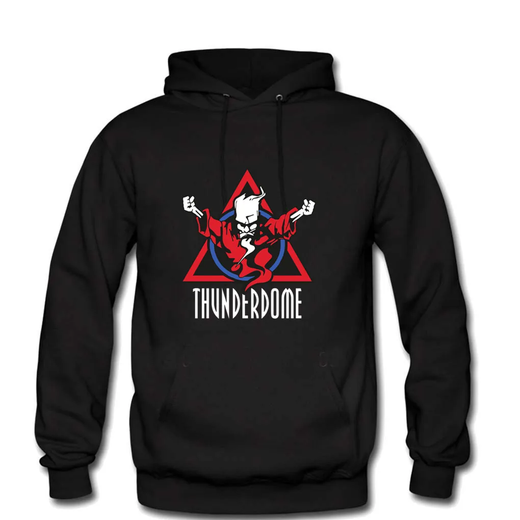 Thunderdome волшебник логотип Hardcore техно и габбер печатных толстовки мужские с