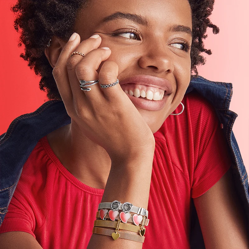 

Pandora Charm 925 Red Apple charm Beaded Men Women Accessories Beads Bracelet DIY Jewelry Gift