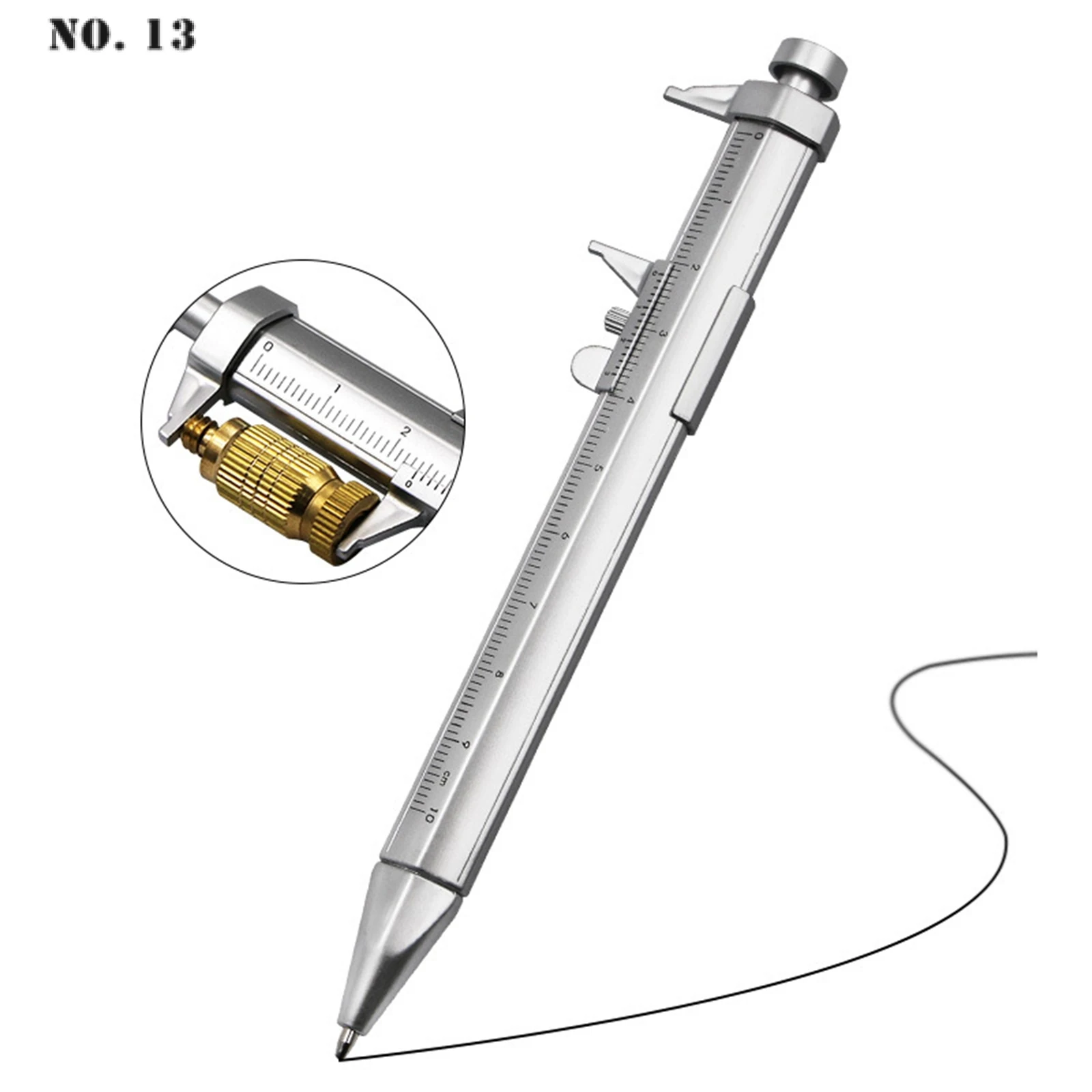 

Multifunction Ballpoint Pen Vernier Caliper Roller Ball Pen Stationery Ball-Point Ball-Point 1.0mm Black/Blue（Optional）