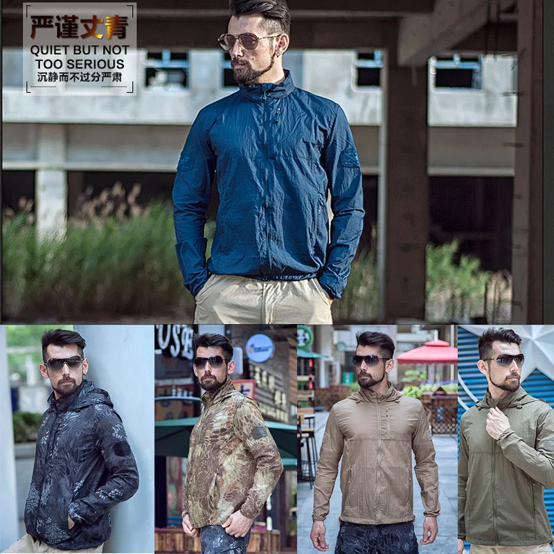 Летняя Солнцезащитная куртка для мужчин водонепроницаемый ультралегкий