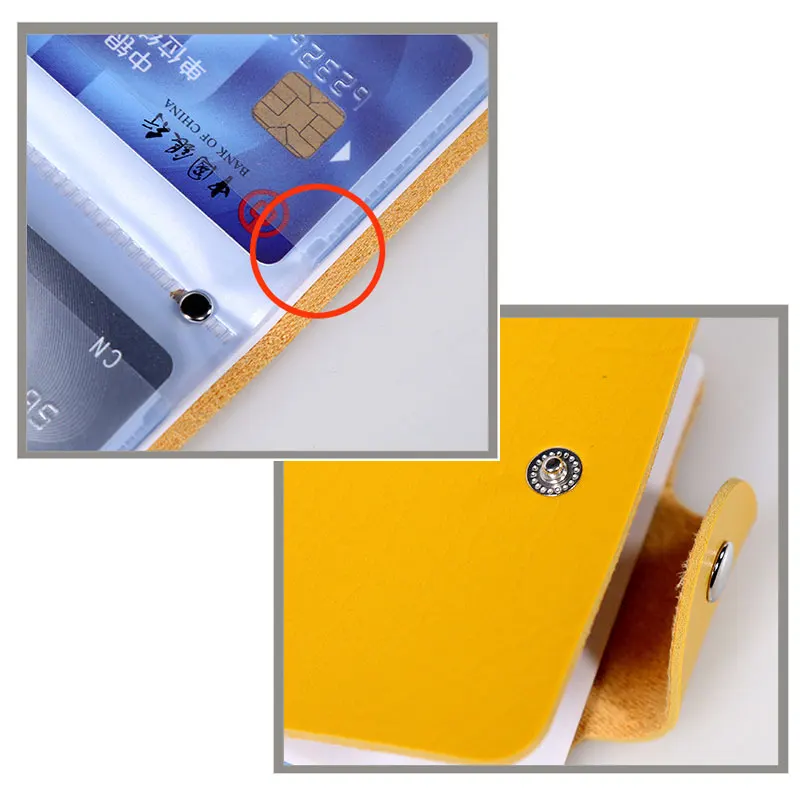 

MENGM Men Women Credit Card Holder 24 Bits PU Leather Purse RFID Blocking Safe Case Wallet ID Bank Cards Cardholder Coins