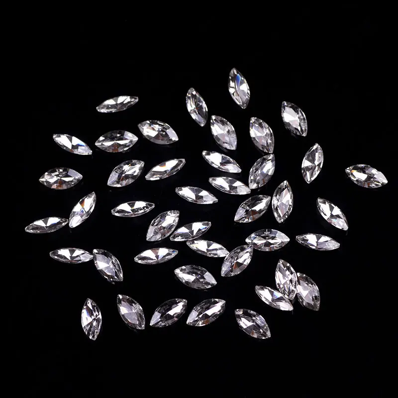 Pulaqi Pointback прозрачного хрусталя овальной формы не горячая фиксация стразы для