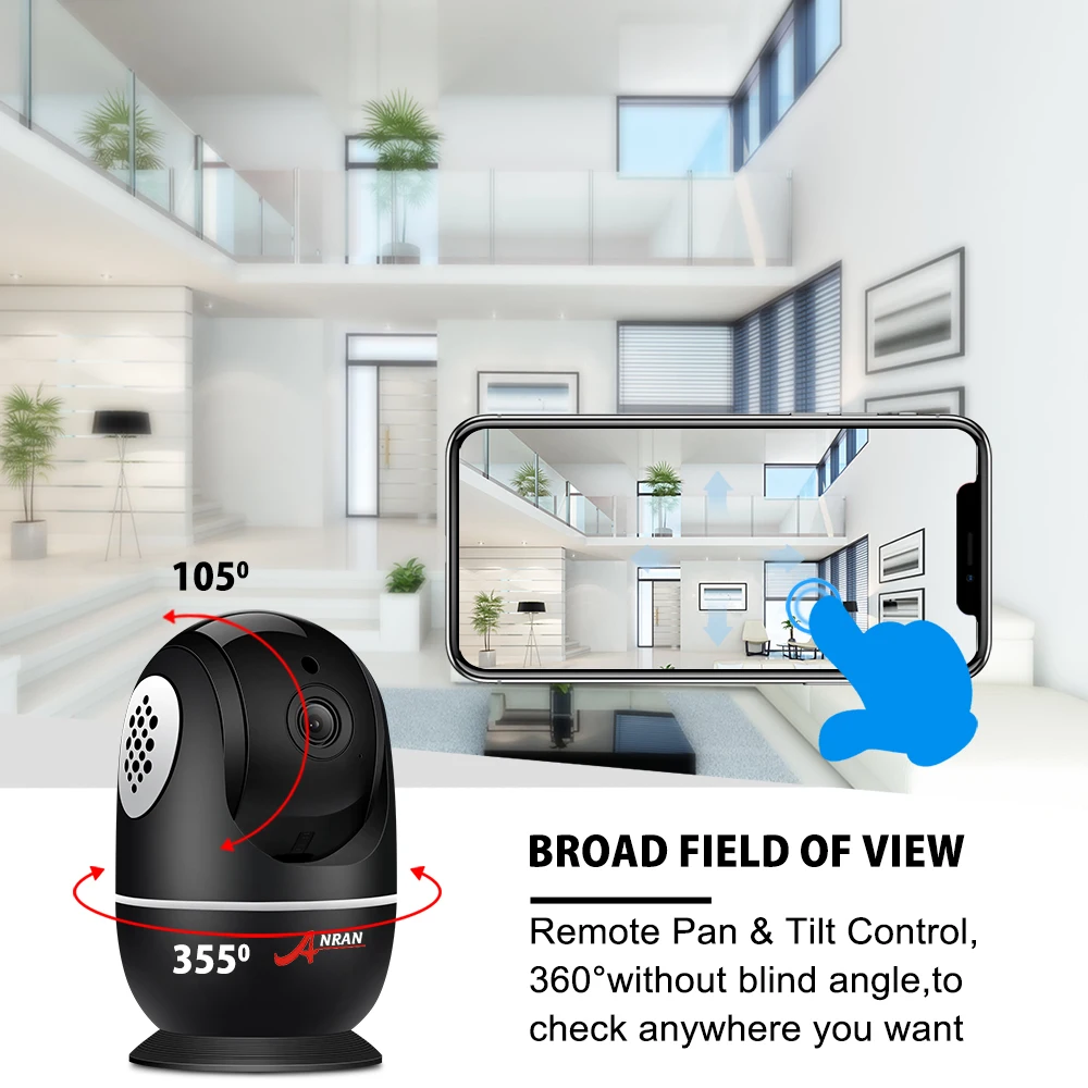 IP камера ANRAN 1080P HD с поддержкой Wi Fi и функцией ночного видения|Камеры
