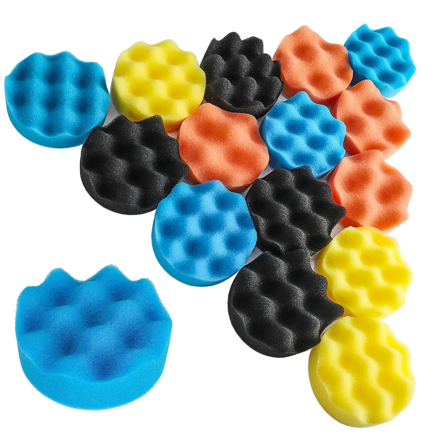 

For Car Polisher Polishing Pad Polyether Sponge Sealing Waxingm 22pcs Set Buff Buffing