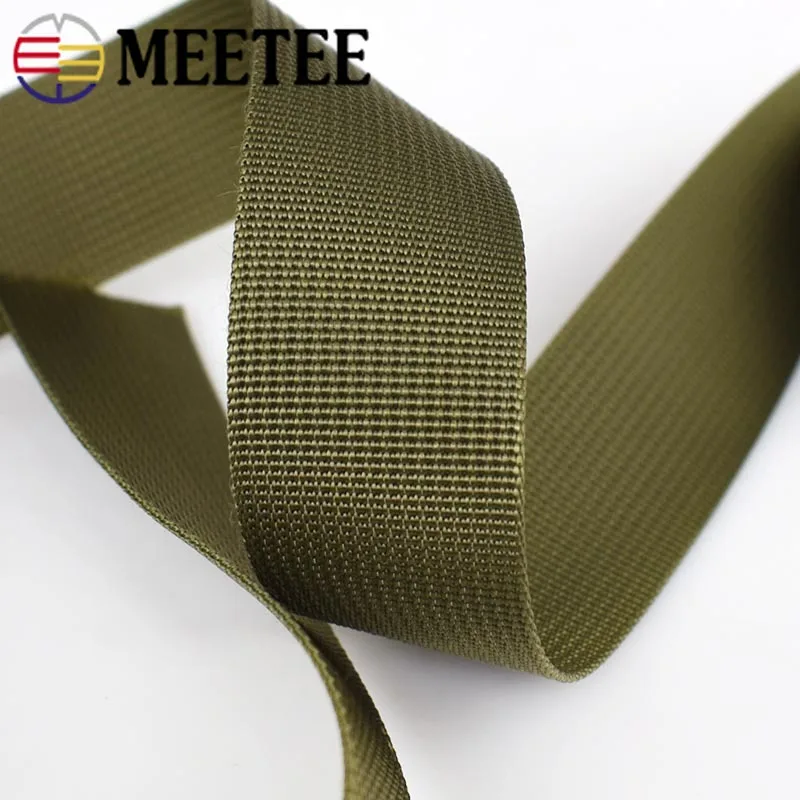 Лента нейлоновая армейского зеленого цвета 5 метров 20-38 мм | Дом и сад