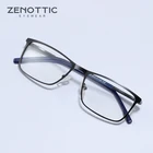 Очки ZENOTTIC в металлической квадратной оправе для мужчин и женщин, роскошные брендовые оптические очки в деловом стиле, очки для коррекции близорукости по рецепту