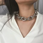 Женское винтажное металлическое ожерелье в стиле панк