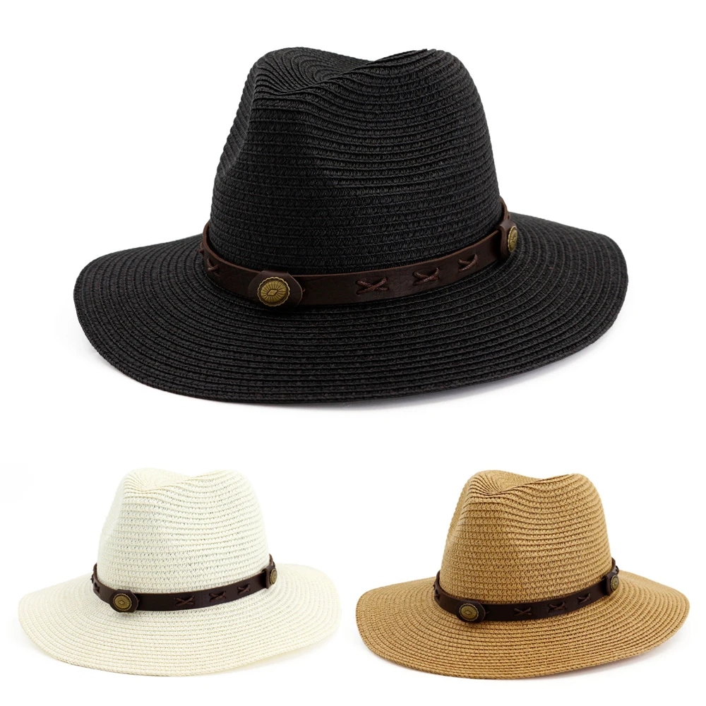 Горячая Распродажа Женская Мужская Fedora Мужская Гангстерская шляпа женская летняя пляжная шляпа соломенная шляпа-Панама