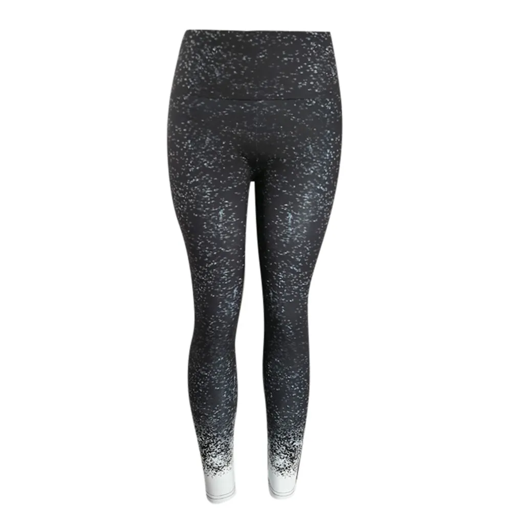 Бесшовные Брюки с высокой талией градиентного цвета женские леггинсы принтом