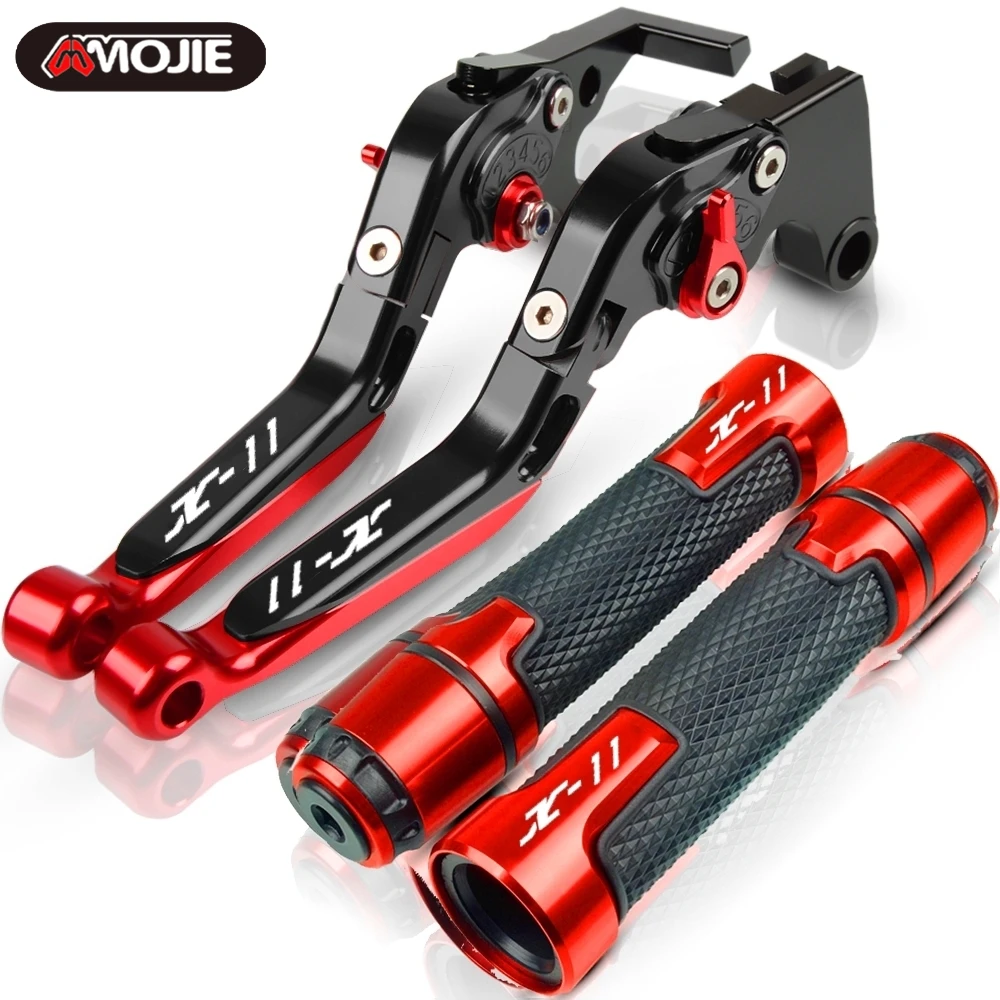 

For HONDA X-11 1999 2000 2001 2002 Motorcycle Accessories Extendable Brake Clutch Levers and Handlebar Hand Grips ends X-11