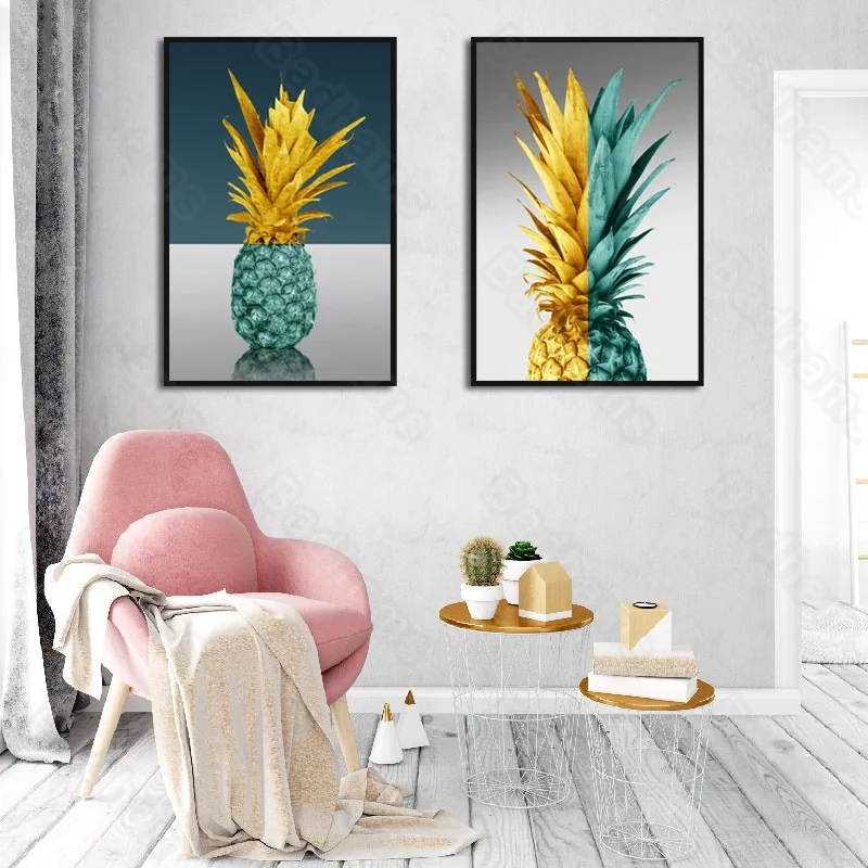 Декор в скандинавском стиле домашняя гостиная бескаркасная холщовая Триптих