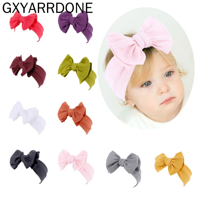 Детские повязки на голову с бантом для новорожденных девочек аксессуары волос