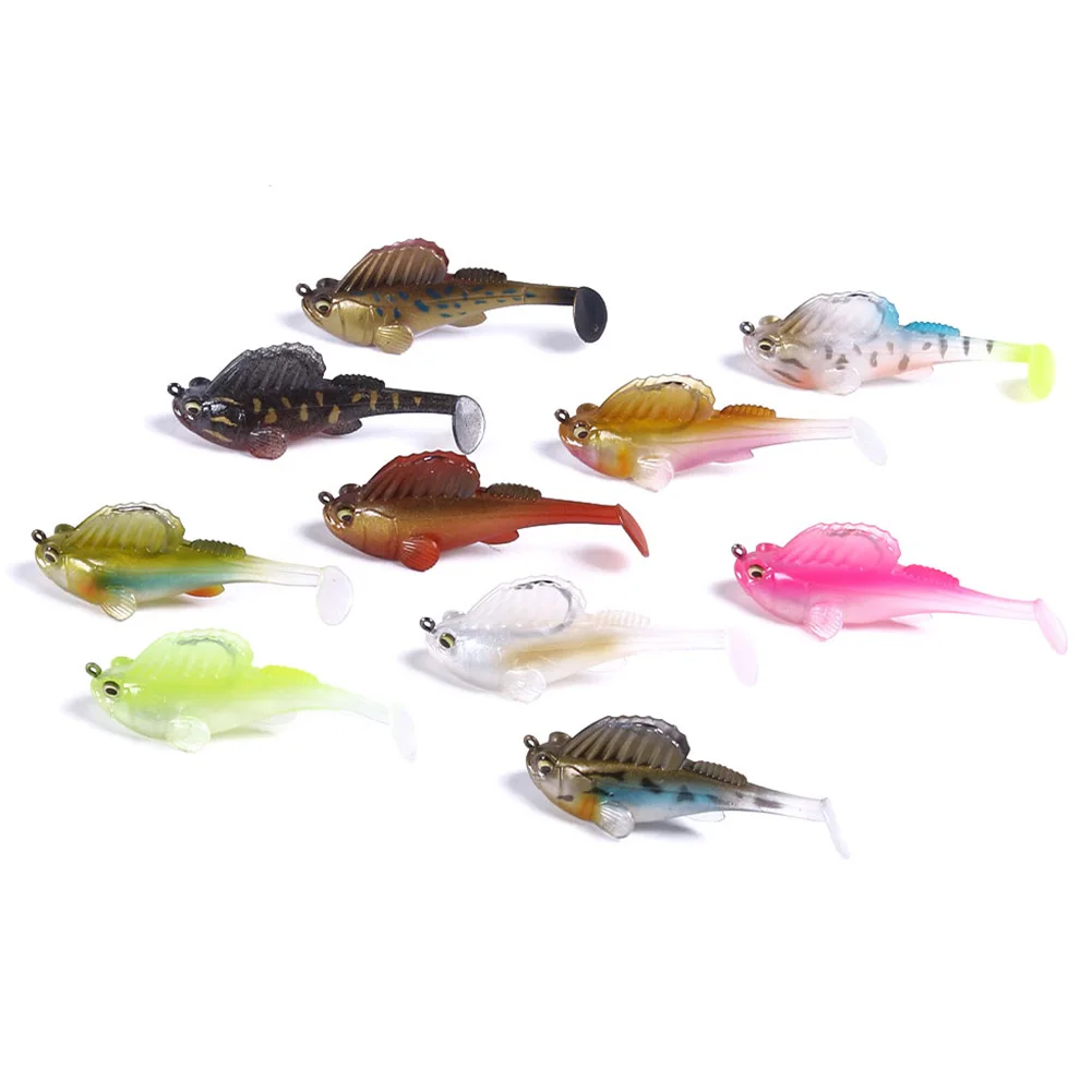 Новое поступление 7 см 14 г Megabass темное спальное место мягкое тело Swimbait глубокий бег весло хвост Swimbait Прямая поставка