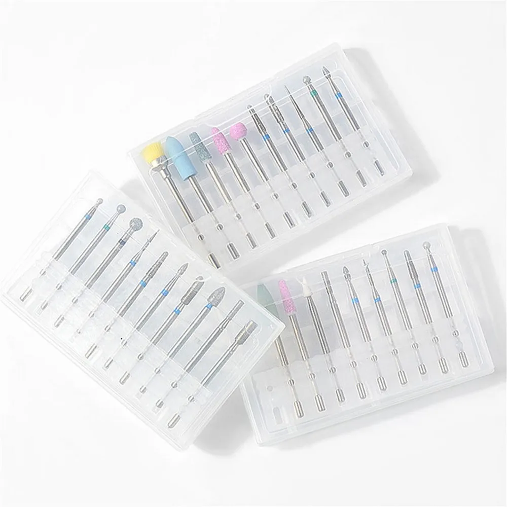 

10Pcs Stainless Steel Nail Drill Milling Nail Drill Bits Cuticle Cutter for Manicure Nail Files Electric Milling Burr Grinder