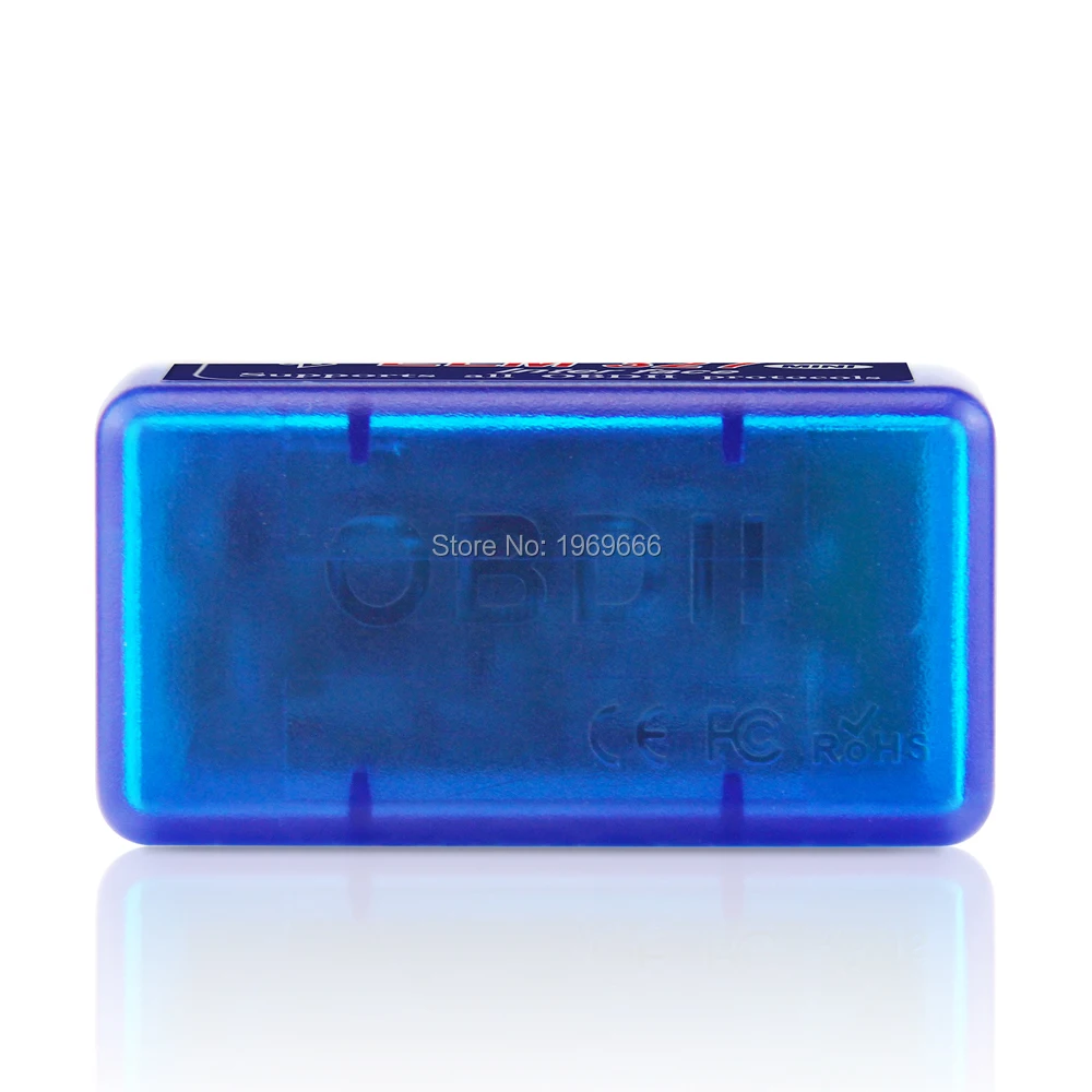 ELM327 Bluetooth V1.5 OBD2 считыватель кодов синий цвет сканирующий инструмент супер ELM 327 кодерейдер двигателя OBD-II OBDAuto диагностический сканер