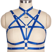 bondage body harness plus size lingerie for busty women tops hollow bra adjust suspender belt garters dance costume accessories