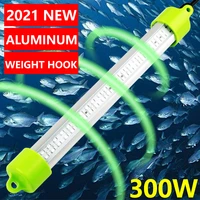 dc 12v 100w 200w 300w 10m wire aluminum high power green white blue yellow led bait submersible underwater fishing light