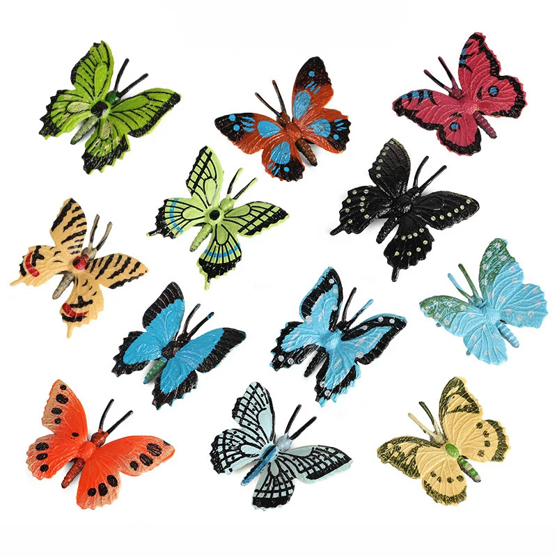 12 шт./компл. модель бабочки экшн-фигурка имитация насекомых искусственная