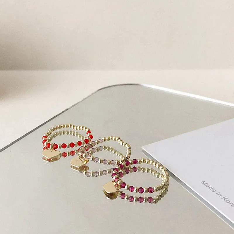 Женское кольцо с имитацией жемчуга AOMU цветное металлическое подвеской в виде