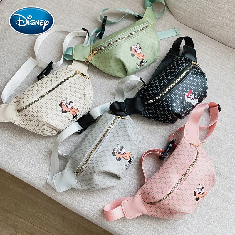 

Disney Cartoon Mickey Letter Printed PU Chest Bag Children's Bag Shoulder Messenger Bag Cartoon Coin Purse Girl&Boy Backpack
