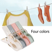 hot 50pcs household essentials clothespins non slip windproof laundry clips durable elastic clips for underwear socks drying