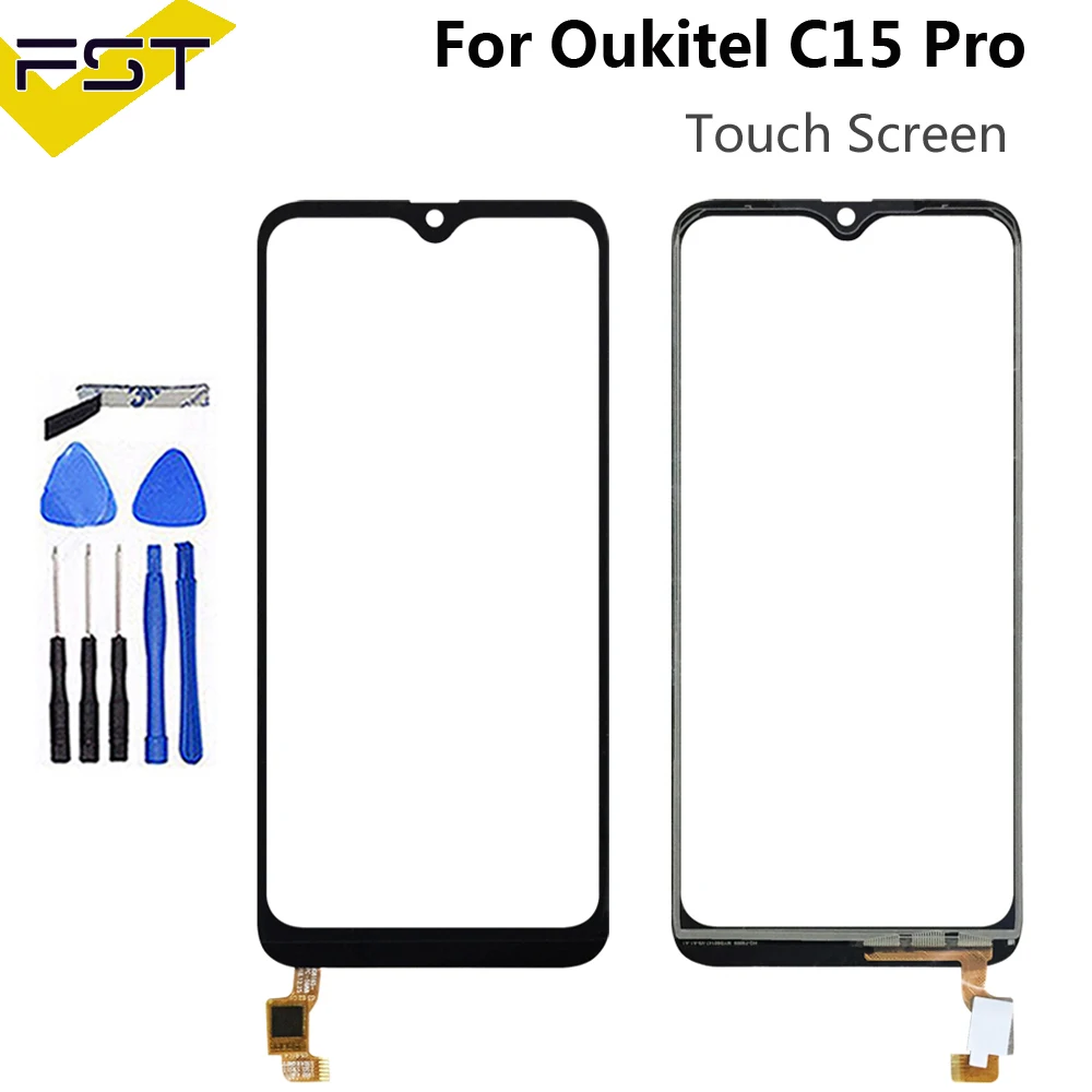 

6.09''Touch Glass Panel For Oukitel C15 Pro Touch Screen Digitizer Sensor Front Outer Glass Lens Without LCD+ Tools