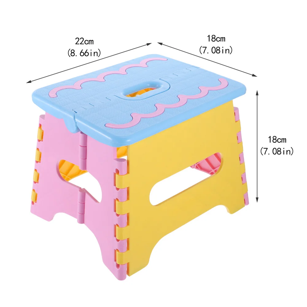 

1Pc Folding Step Stool Foldable Stool Outdoor Portable Cartoon Stool