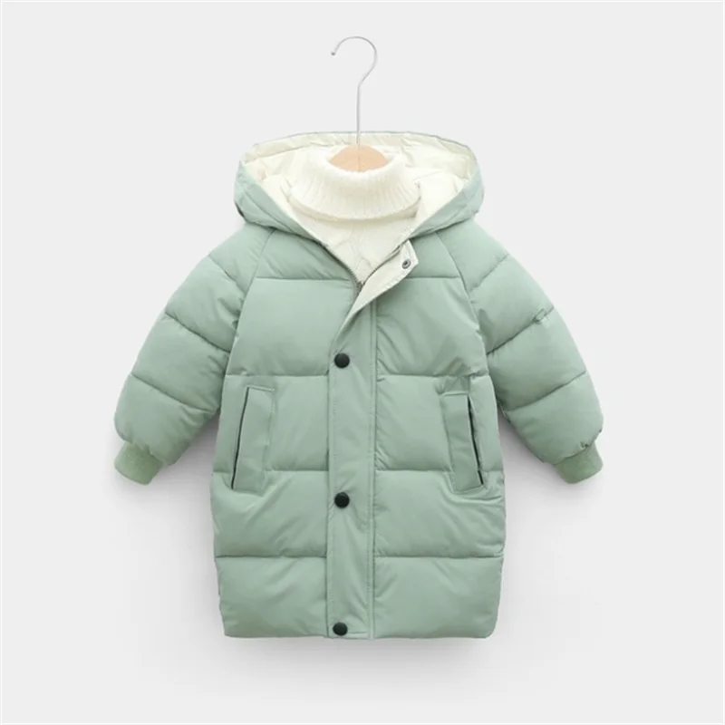 

2-12Y Russian Kids Children's Down Outerwear Winter Clothes Teen Boys Girls Cotton-Padded Parka Coats Thicken Warm Long Jackets