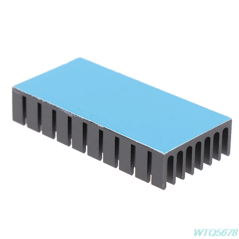 

2pcs 50*25*10mm Black Aluminum Heatsink Radiator Cooler With Blue Thermal Pad