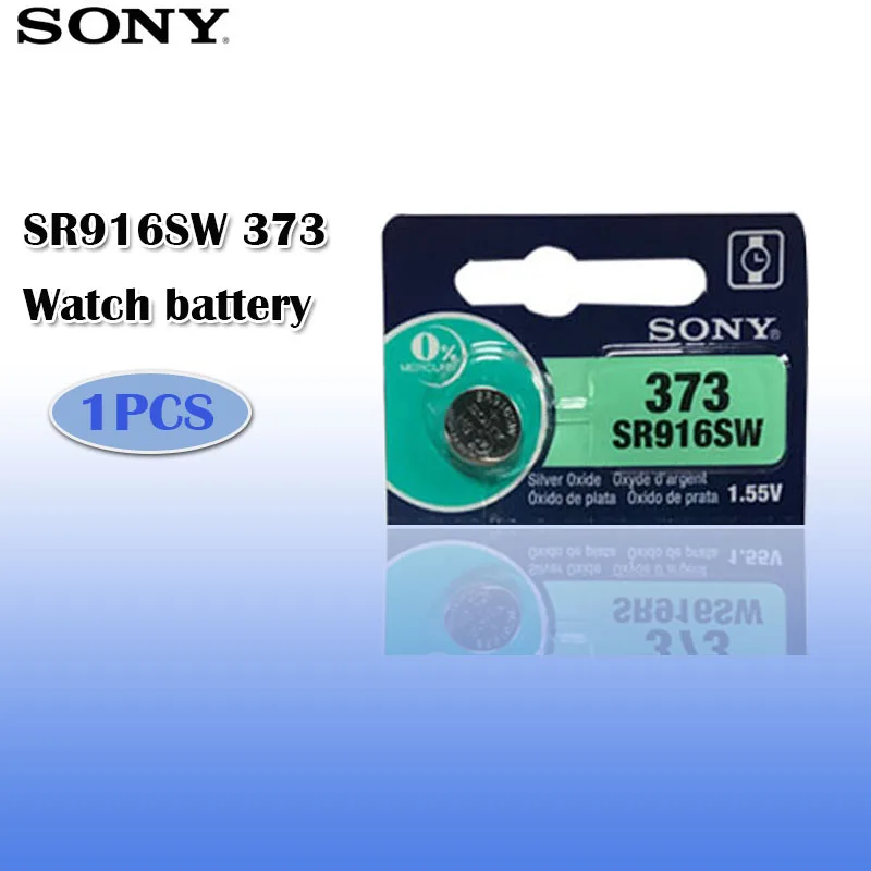 1 шт. sony 100% оригинал 55 в 373 SR916SW 916 SR916 оксид серебра часы батарея Кнопка монетница