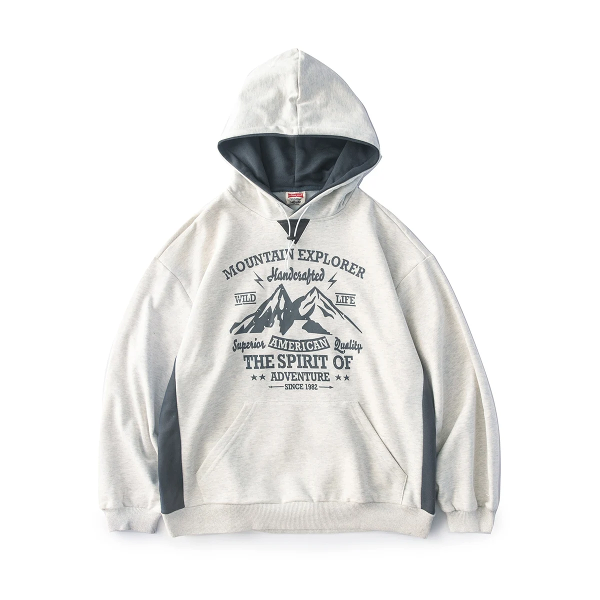 

KB 2021 Harajuku landscape Style Vintage Poster Print Fleece Hoodies Sweatshirts Streetwear Mens Hip Hop Casual Hooded Tops