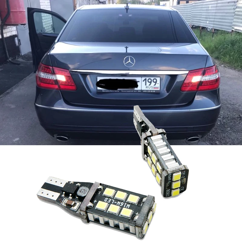 

2 шт., светодиодные лампы T15 W16W 912 CANBUS для автомобилей Mercedes Benz W203 W211 W204 W210 W124 W212 W202 W205 AMG CLA