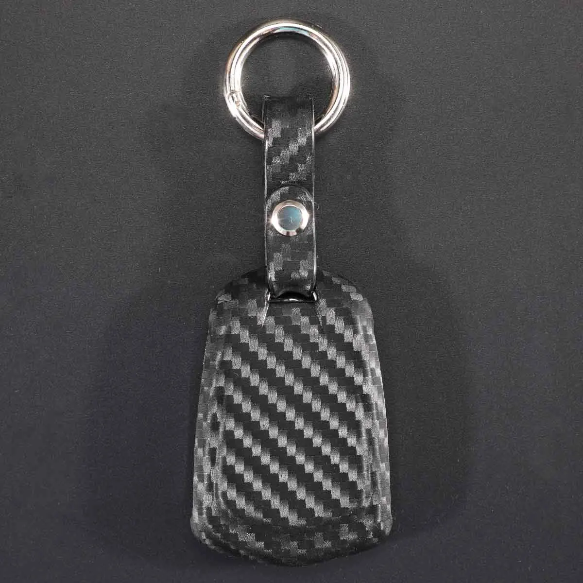 

Bilchave 5pcs For Cadillac ATS CT6 CTS DTS XT5 Escalade ESV SRX STS XTS ELR 2014-2016 Carbon Fiber Silicone Remote Key Case