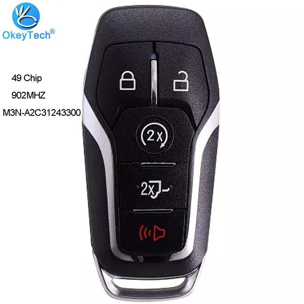 OkeyTech оригинальный 49 чип 902 МГц 5 кнопок Новый дистанционный умный ключ фоб для ford
