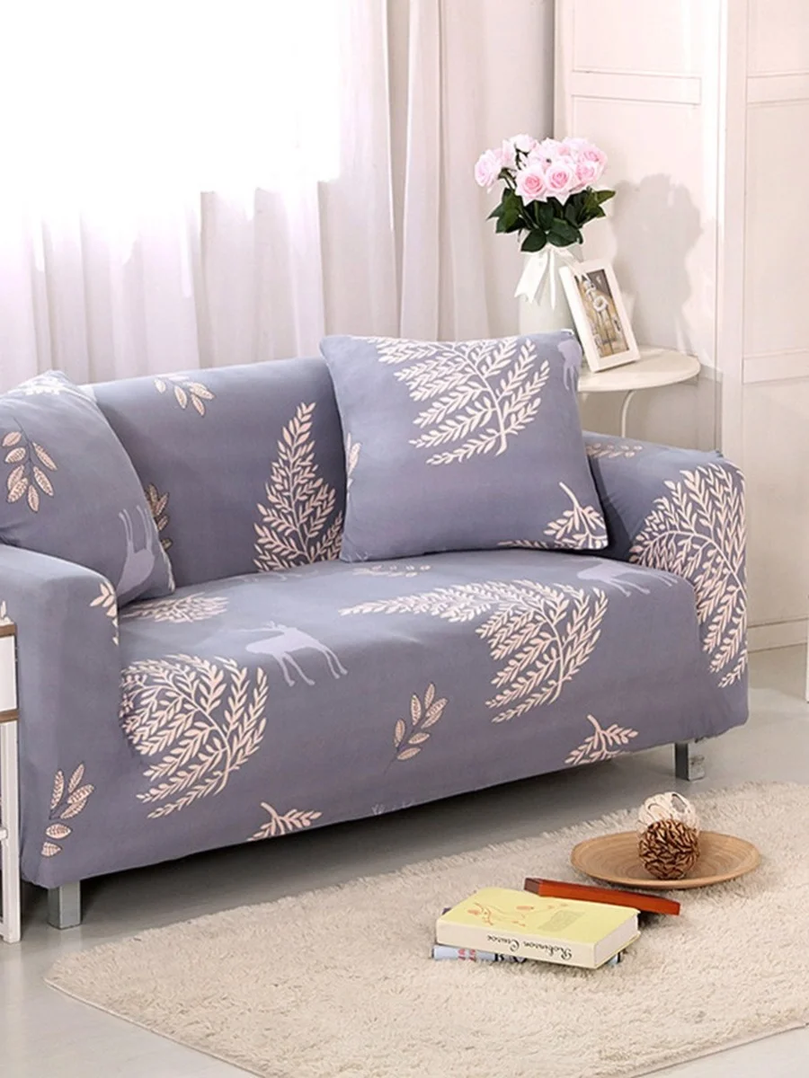

Spandex Elastic Geometric Universal Sofa Cover L-shape Slipcovers All-inclusive Protector Stretch Single Couch Case Living Room