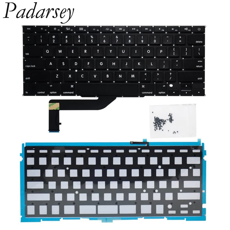 Клавиатура Pardarsey A1398 с подсветкой английская и раскладка подходит для MacBook Pro 15