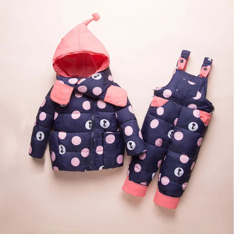 

2020 Children Down Jackets Set For Boys Winter Sets 2Pcs Snowsuit 2 years baby clothes 1-3Y Toddler Girls skisuit Kids Clothes
