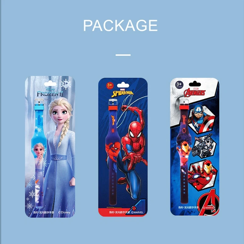 

2021 Disney Marvel Iron Man Children's Smart Wrist Digital Waterproof Electronic Watch Children's Electronic Clock Girls