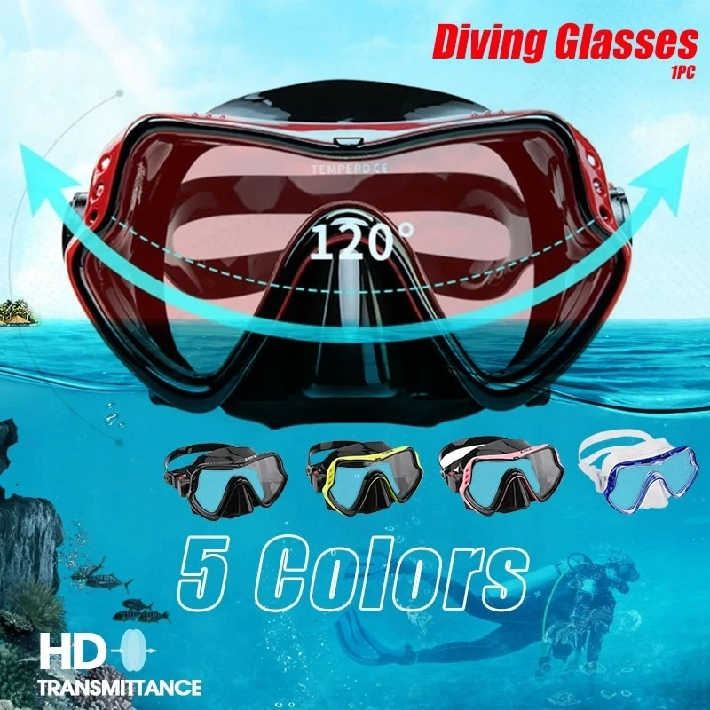 

Ultra Low Volume Black Diving Mask Adult Scuba Mask Optical Tempered Glass Lens Freedive Mask And Flexable Silicone Snorkel Se